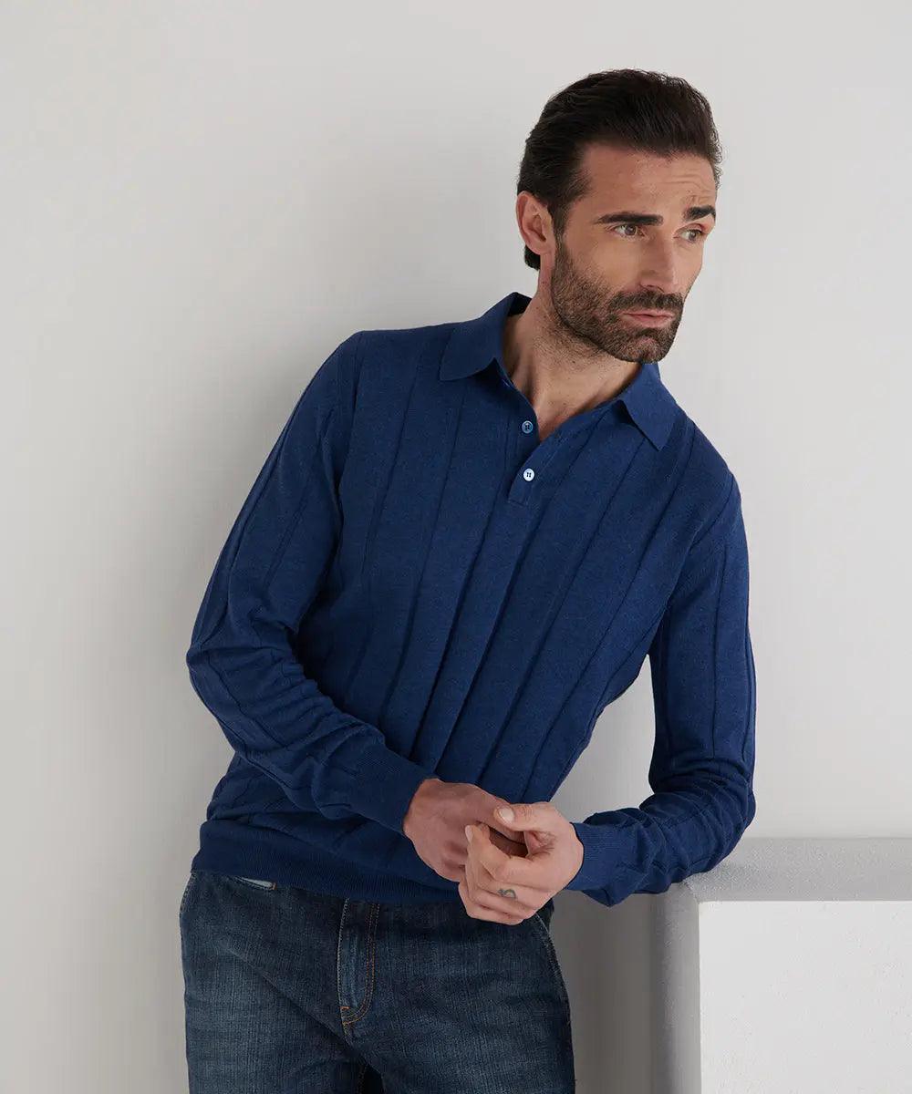 Cashmere Polo Blu : Luís Figo