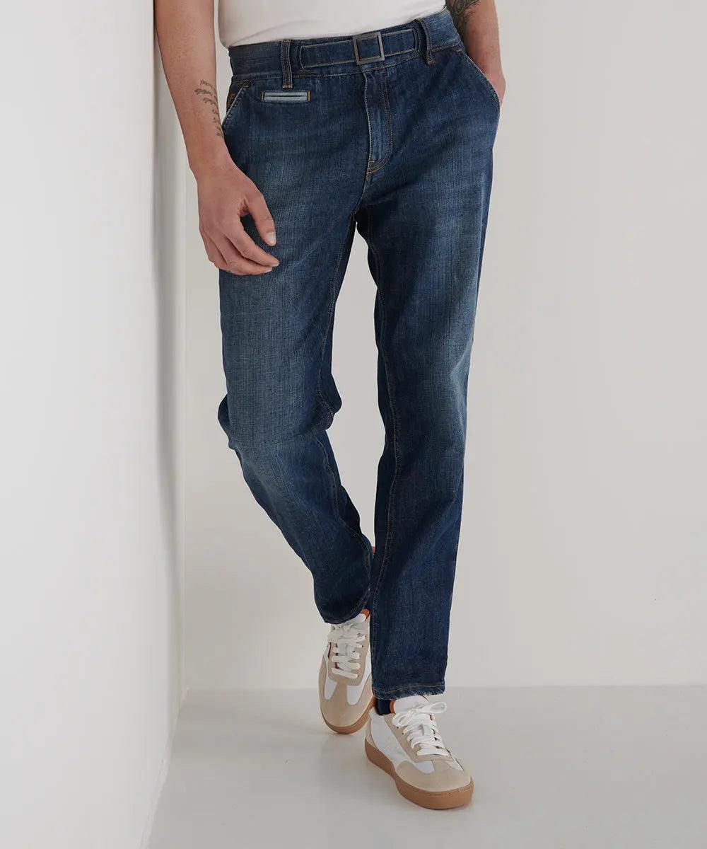 Jeans with inside belt : Luís Figo