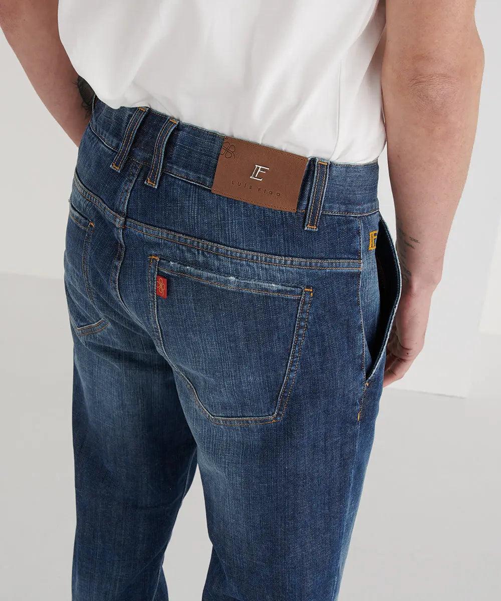 Jeans with inside belt : Luís Figo