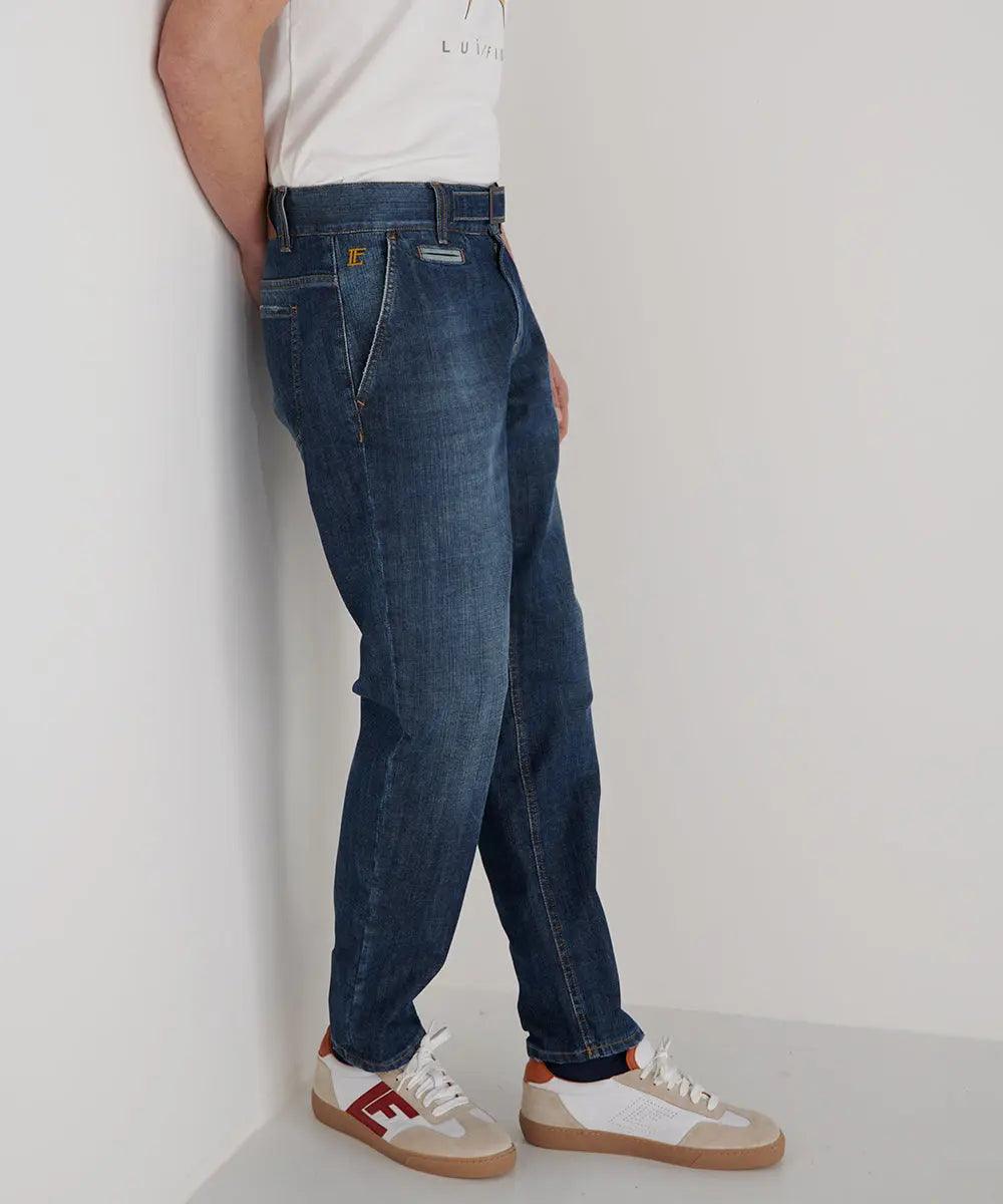 Jeans with inside belt : Luís Figo