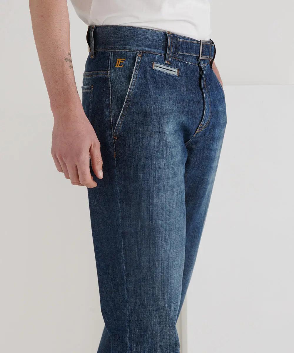 Jeans with inside belt : Luís Figo