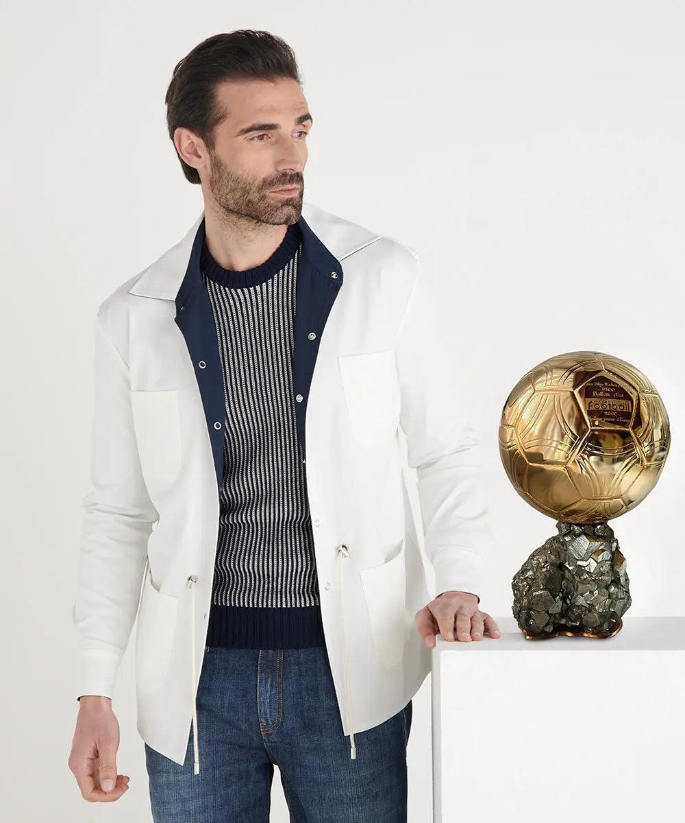 Reversible jacket blu : Luís Figo